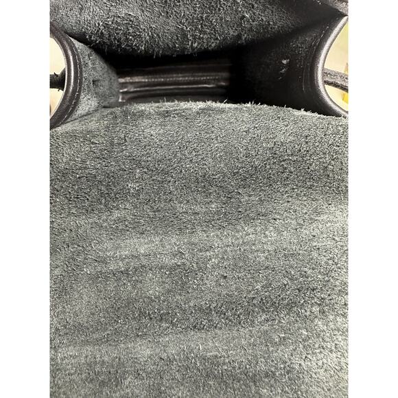 Vintage Coach Black Leather Scooter Flap Turnlock Closure Crossbody Bag 9893 - Picture 14 of 16